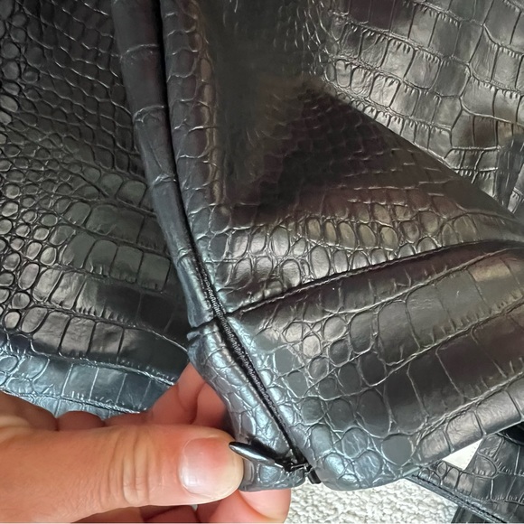 ANNABELLE High Waisted Croc Skinny Pant -black small - Picture 3 of 8